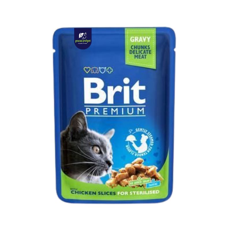 SOBRE BRIT CAT STERILIZED POLLO