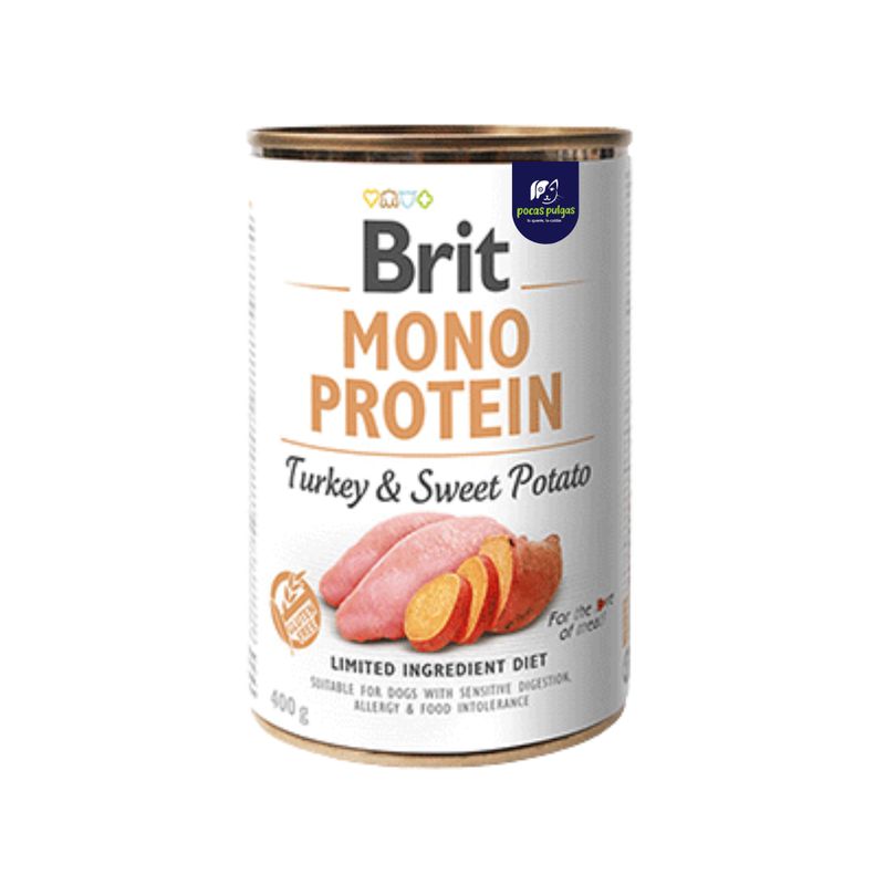 LATA BRIT MONO PROTEIN TURKEY Y SWEET POTATO 400gr