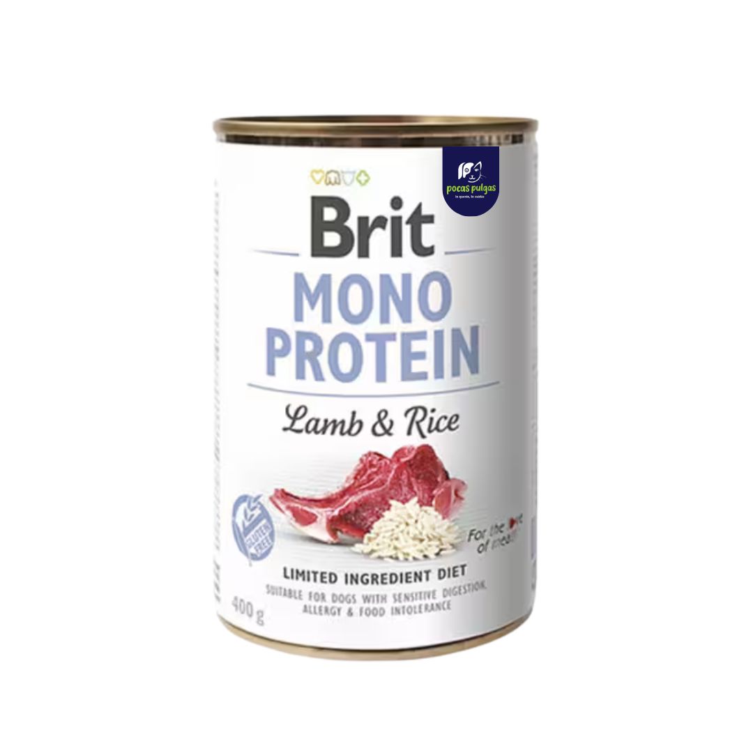 LATA BRIT MONO PROTEIN LAMB Y RICE 400gr