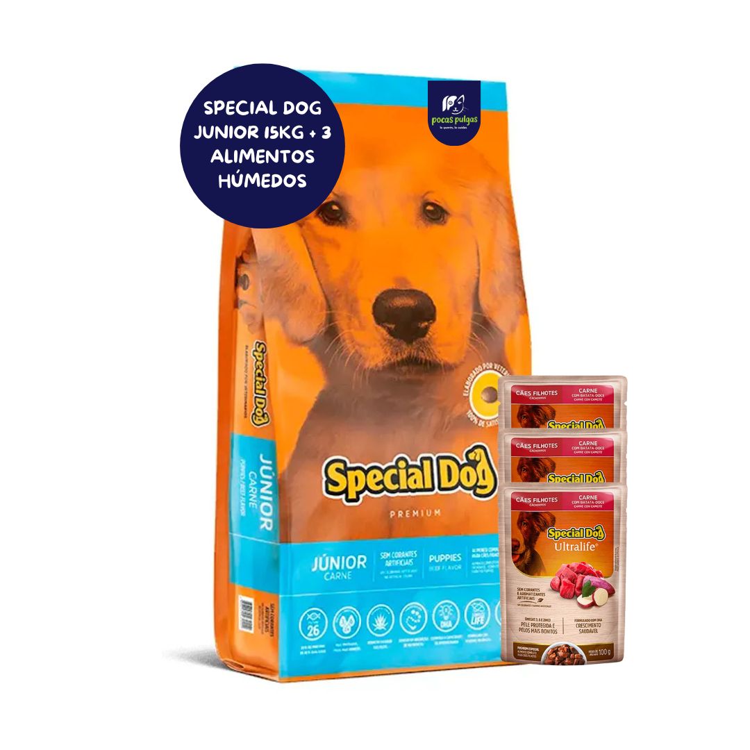 SPECIAL DOG JUNIOR PREMIUM 15KG + 3 SALSAS DE REGALO!!