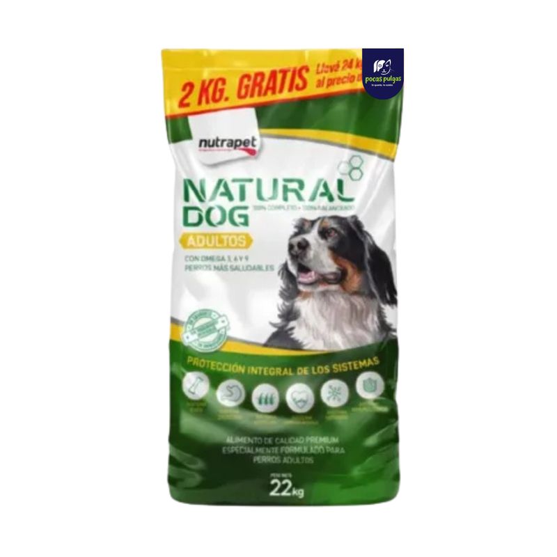 NATURAL DOG ADULTO 22 + 2 KG DE REGALO!!