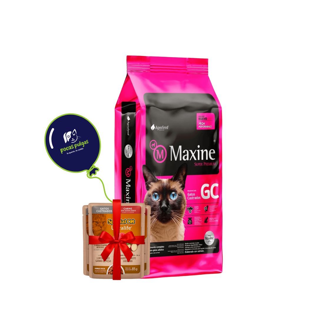 MAXINE GATO CASTRADO 7.5 + 3 SALSAS DE REGALO!!