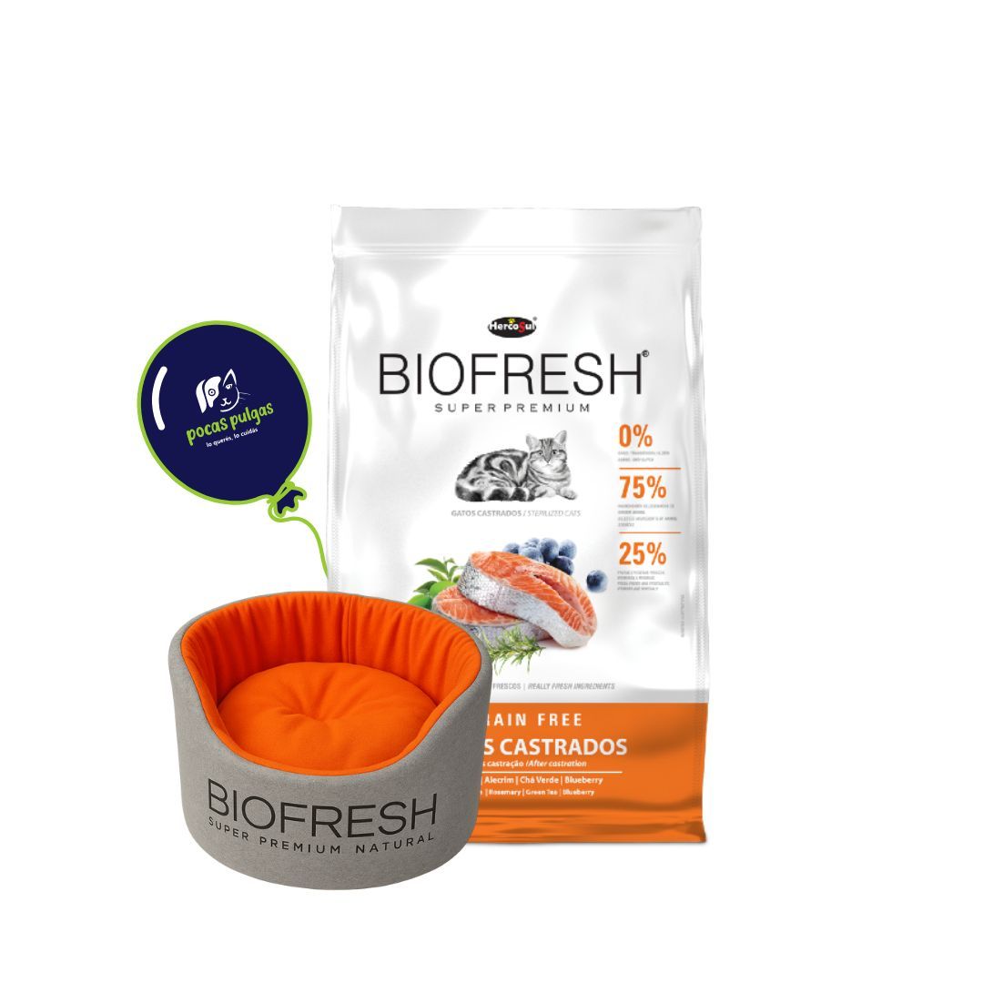BIOFRESH GATO CASTRADO SABOR SALMON 7.5 KG + REGALO !