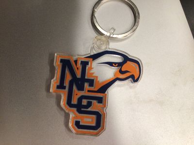 Acrylic NCS Eagle Head Keychain