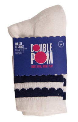 Scallop Crew Sock - Navy