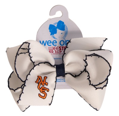 Medium Moonstitch White Hairbow