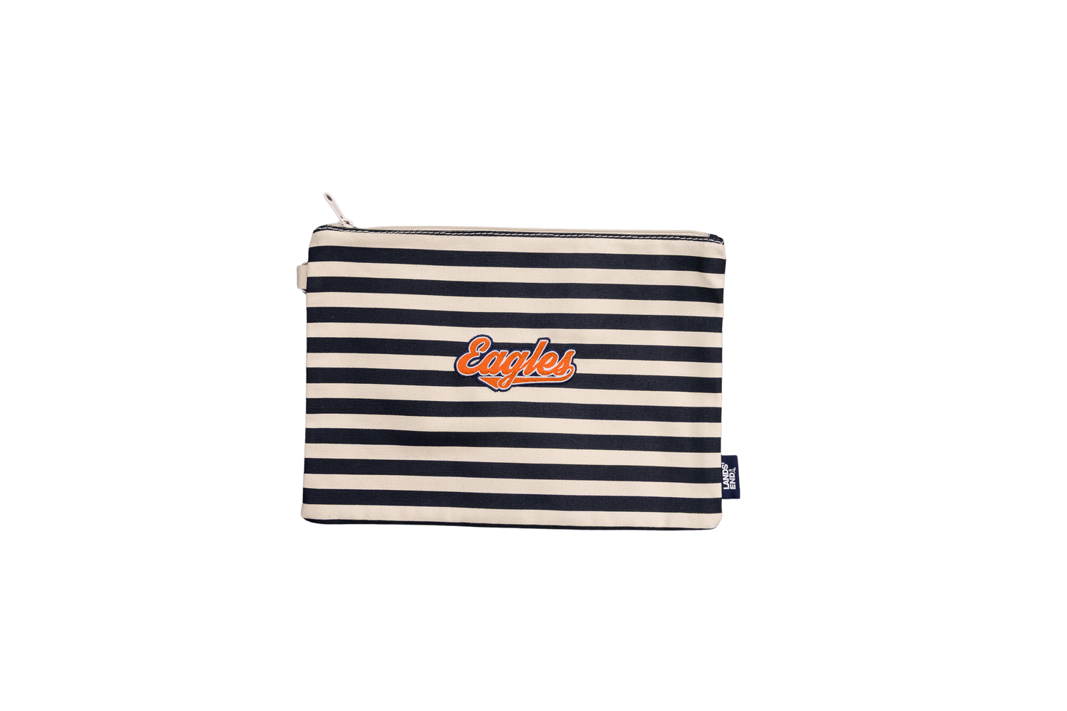Lands End Large Striped Pouch