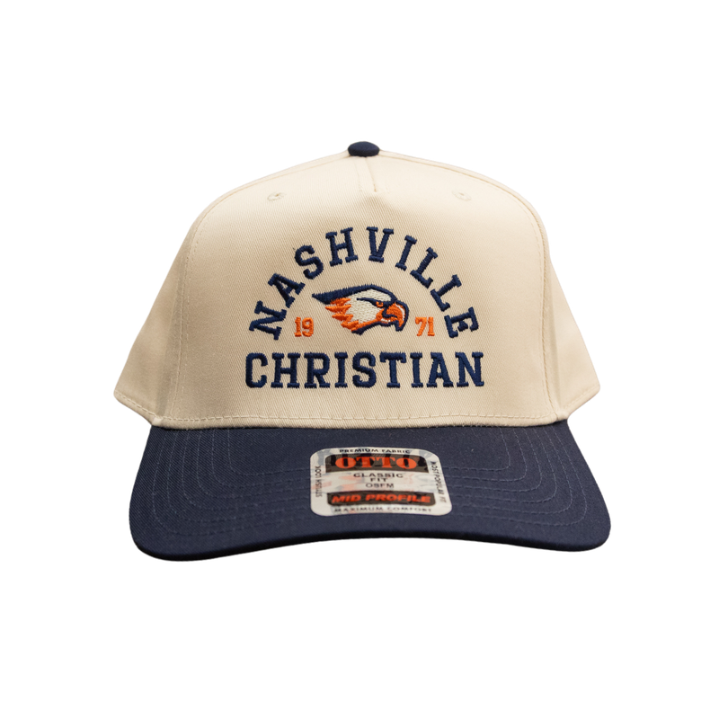 Navy/Natural Arched Nashville Christian Hat