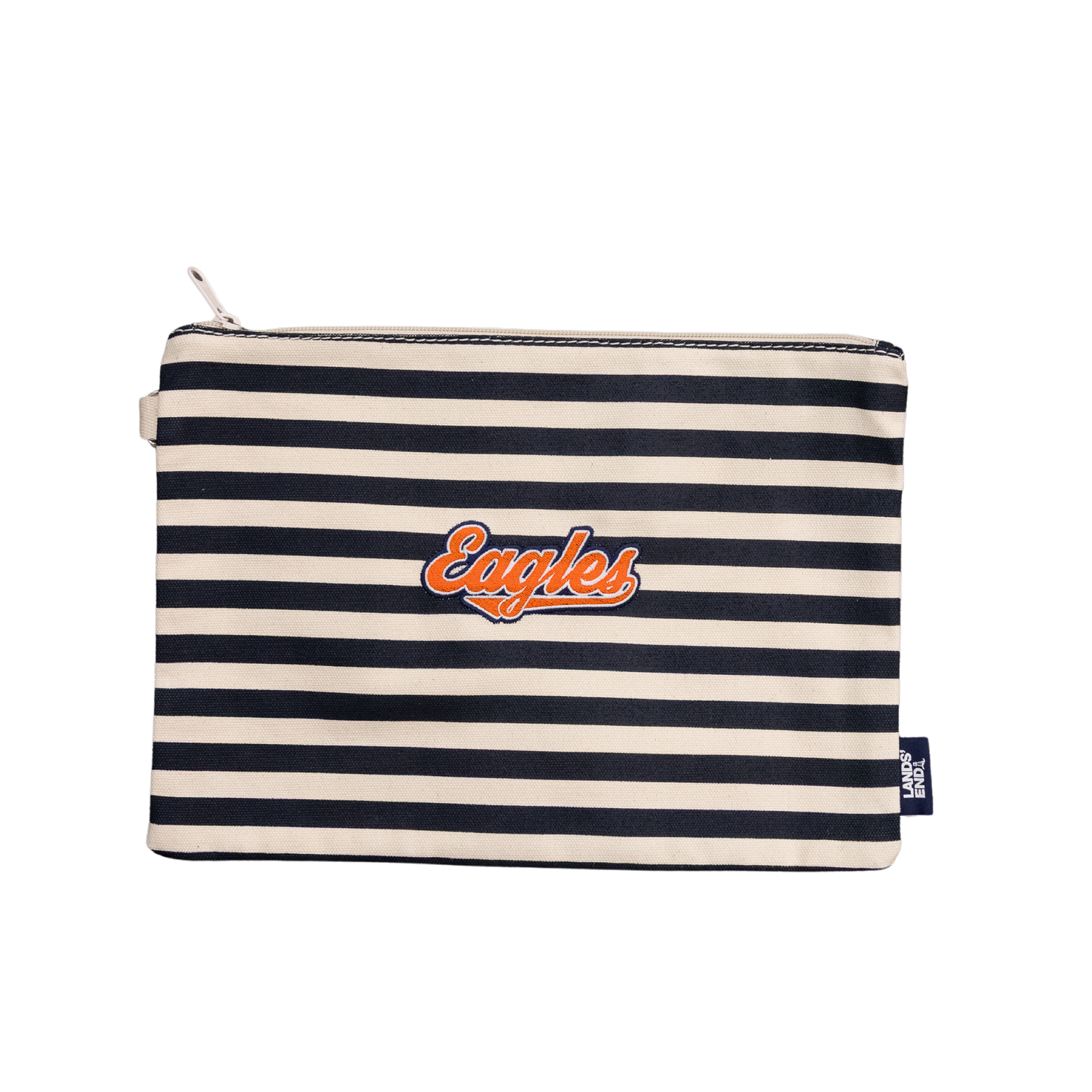 Lands End Large Striped Pouch