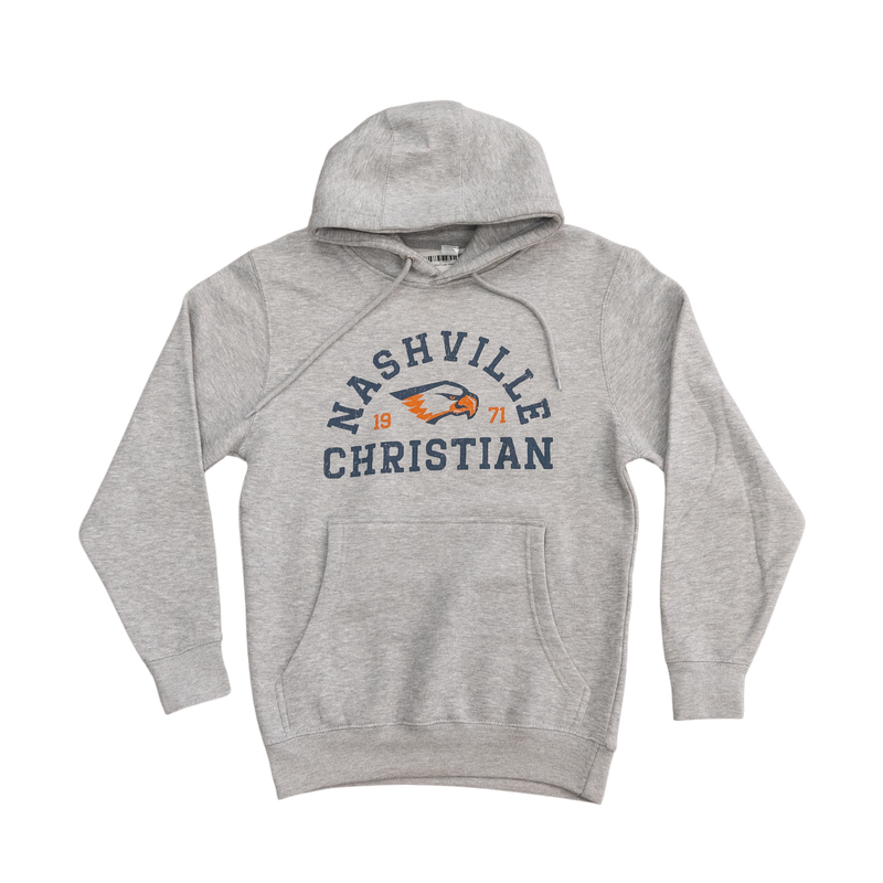 Heathered Gray Nashville Christian Arched  Hoodie