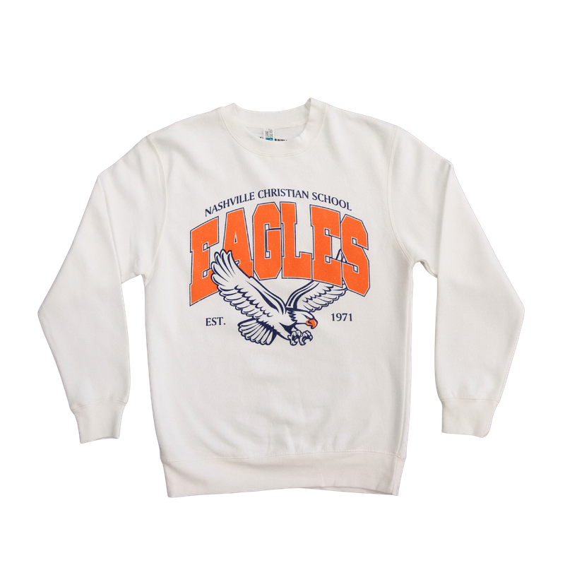 White with Blue Flying Eagle Crew