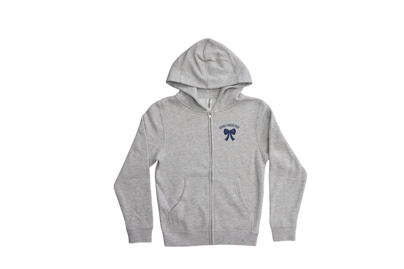 Full Zip Bow Hoodie