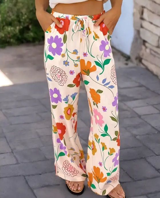 Little Daisy | Pant | Floral front tie