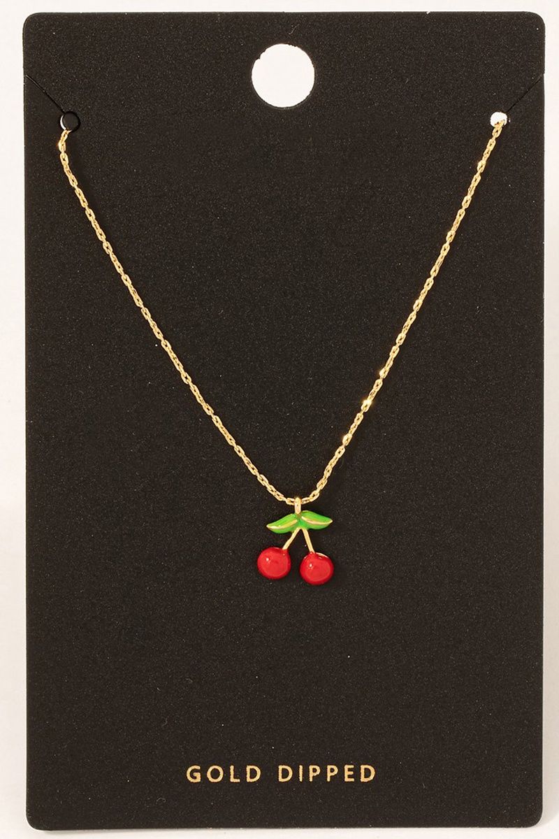 Fame | Cherry Pendant | Gold Dipped