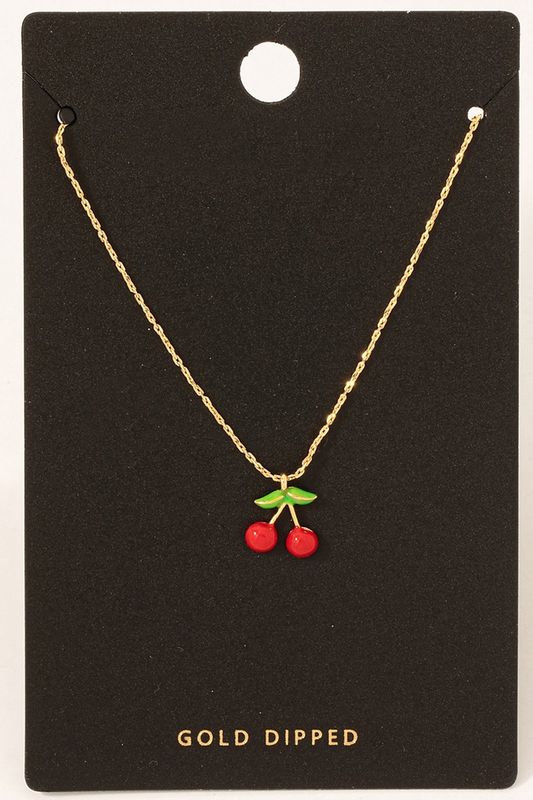 Fame | Cherry Pendant | Gold Dipped