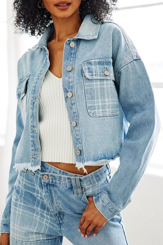 KanCan | Jacket | Plaid Patch Pockets