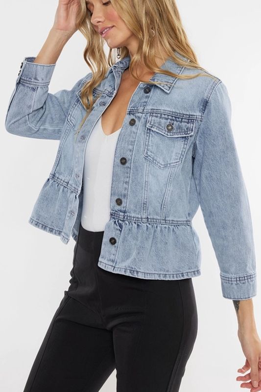KanCan | Jacket | Denim Ruffled Edge