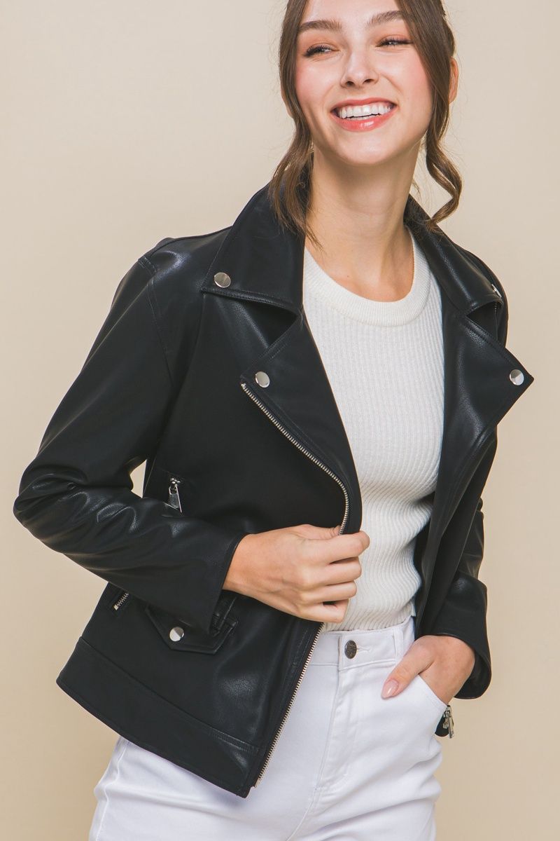Love Tree | Jacket | Faux Leather - Black