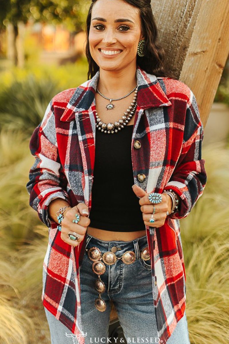 Lucky & Blessed | Shacket | Plaid