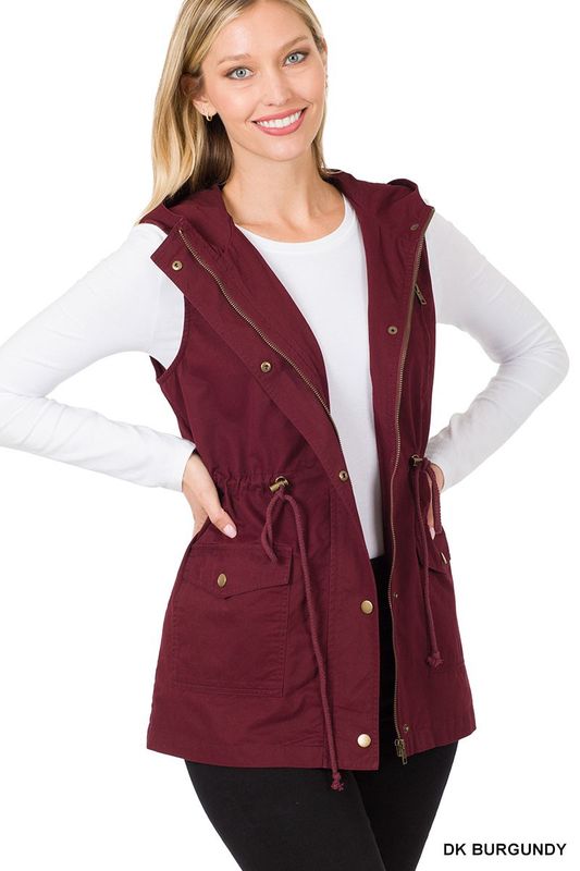 Zenanna | Vest | Hoddie, Size: Small, Colour: Burgundy