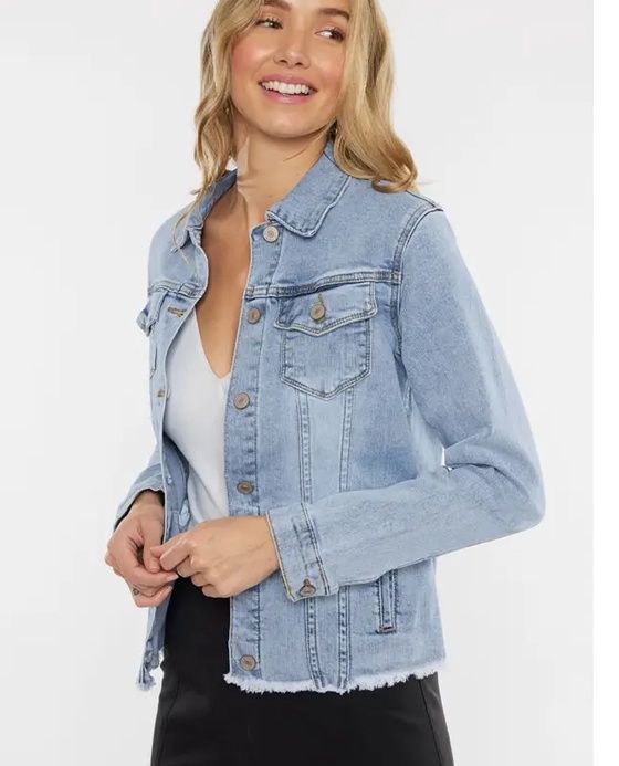KanCan | Jacket | Denim Frayed Waist