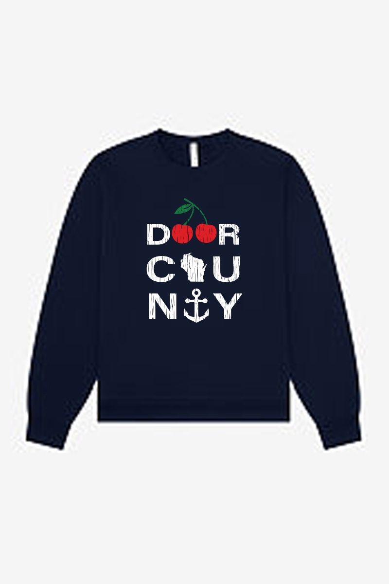 Bella+Canvas | Sweatshirt | Navy | DC Cherry Anchor