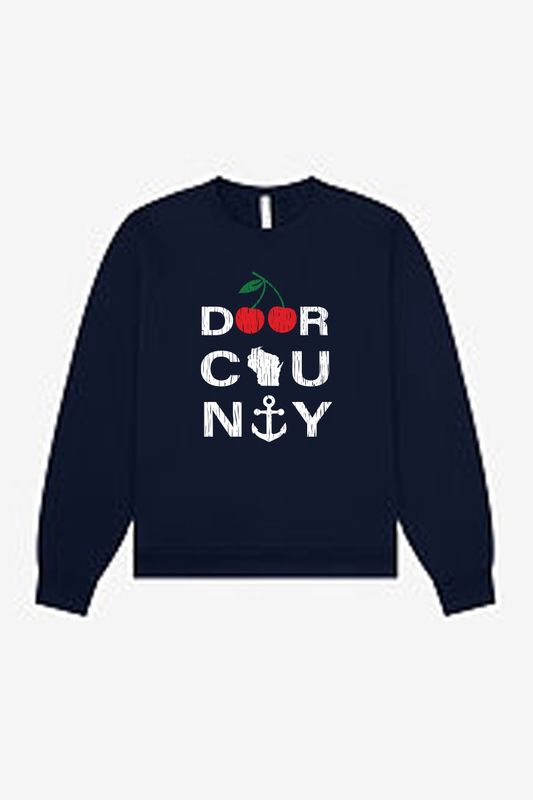 Bella+Canvas | Sweatshirt | Navy | DC Cherry Anchor