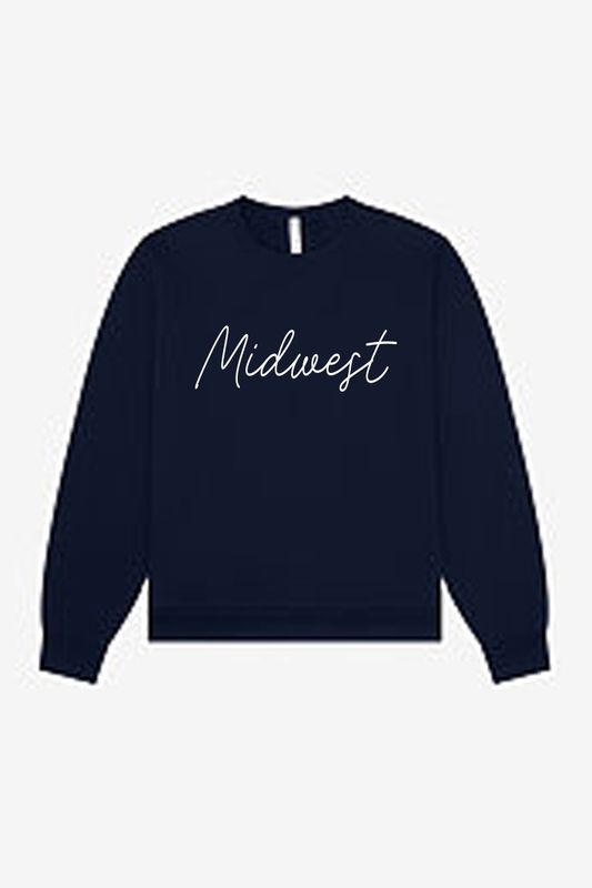 Bella+Canvas | Sweatshirt | Navy | Midwest