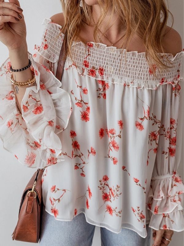Party8 | Top | Floral Off-Shoulder