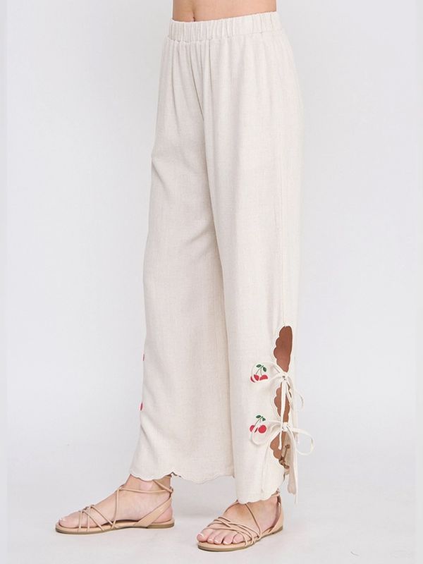 Allie Rose | Pant | Cherry Scallops