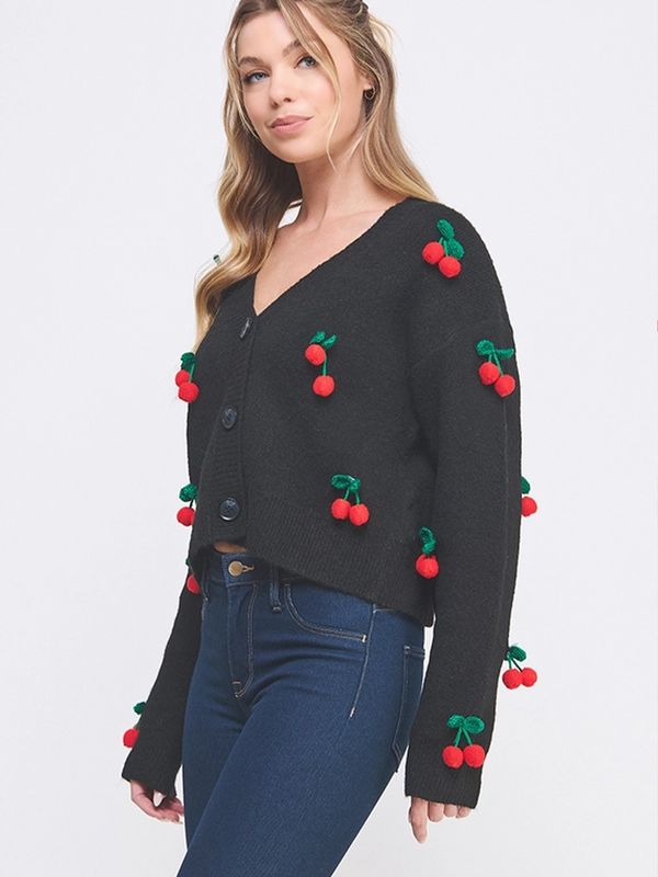 Allie Rose | Top | Cherry Crochet - Black