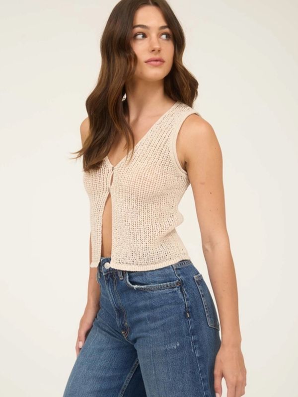 Blu Pepper | Vest | Cream Buttoned