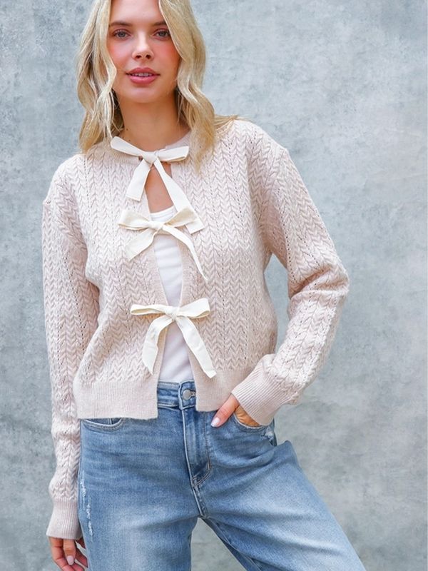 Kori America | Top | 3 Bows Cardigan