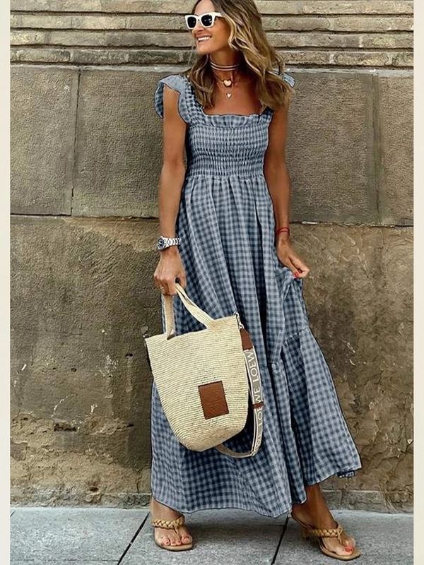 Fashion Combo | Dress | Gingham Charcoal