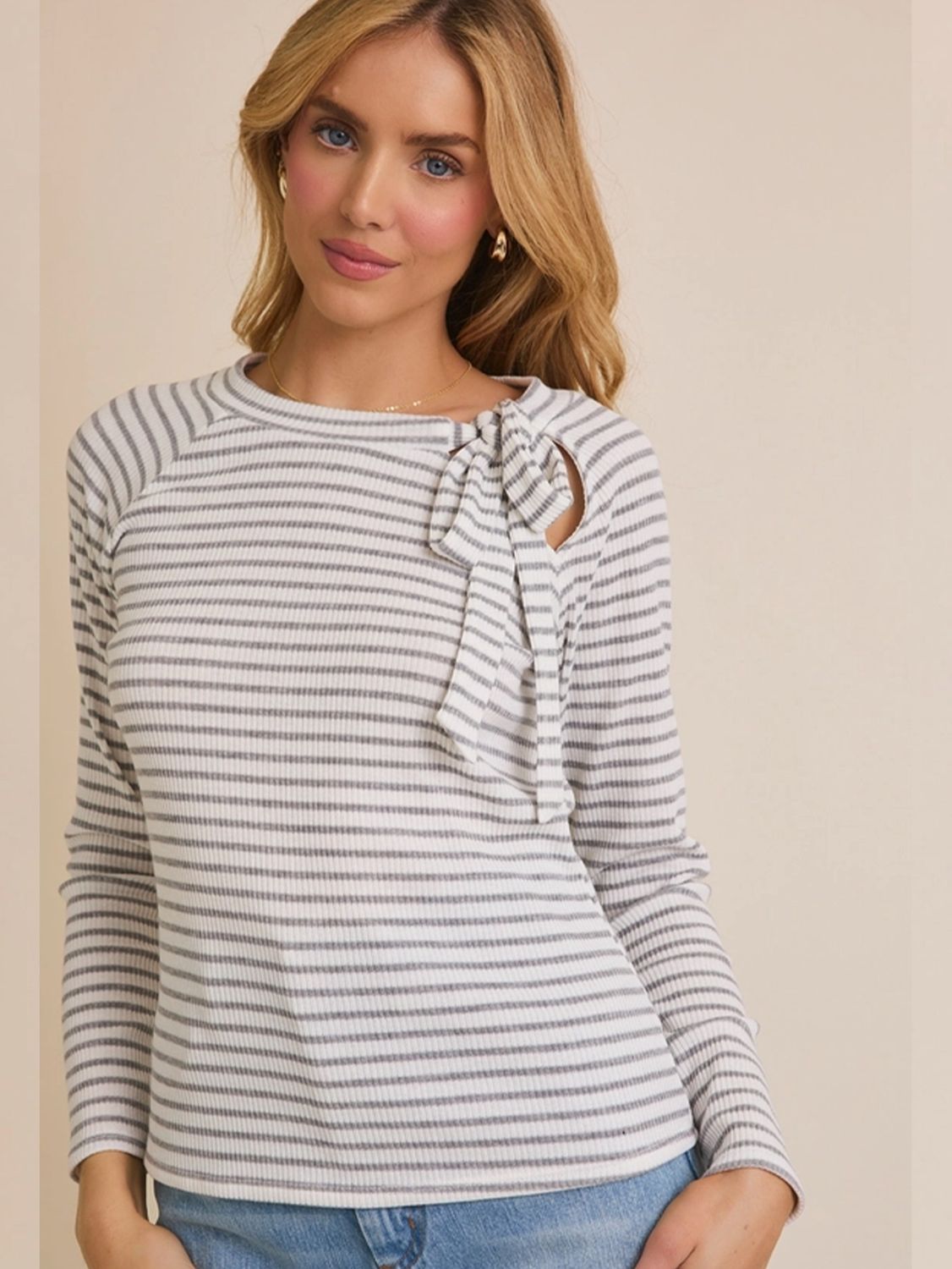 Gilli | Top | Side Tie & Stripes
