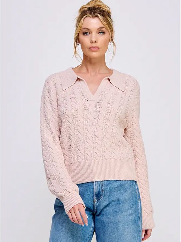Allie Rose | Top | Collared Pale Pink