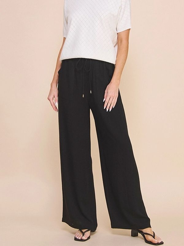 Allie Rose | Pant | Black Linen