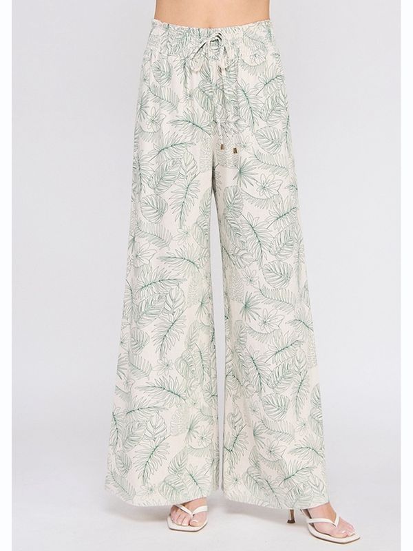 Allie Rose | Pant | Linen Leaves