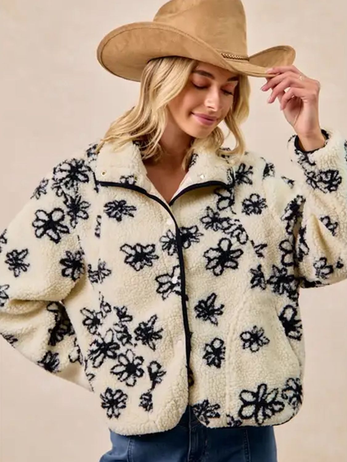 Bibi | Jacket | Ivory & Navy Floral