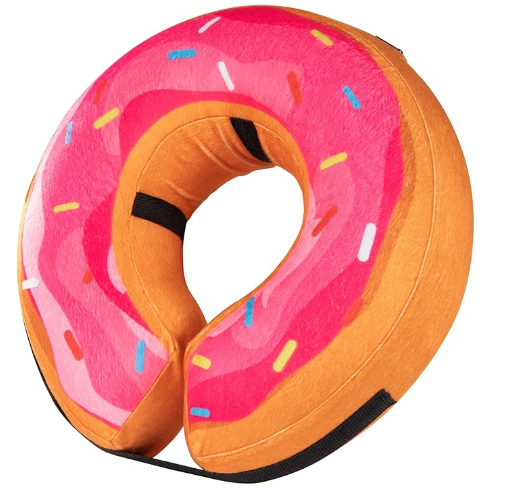 Grand Line Donut Inflatable Collar for Dogs and Cats, Soft Recovery Dog Cone After Surgery, Protective Pet Neck Cone