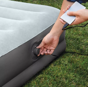 1 Intex Mid Rise 12" Air Mattress with Internal USB Pump - Queen Size