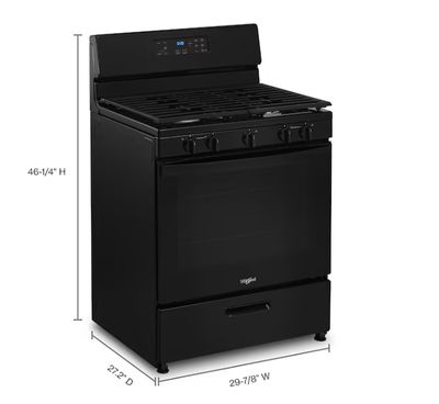 WHIRLPOOL 5 BURNER GAS RANGE STOVE
