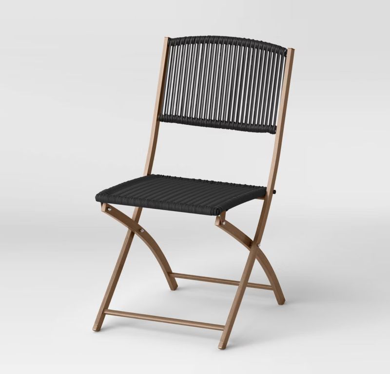 1pc Purcell patio folding chair (black)