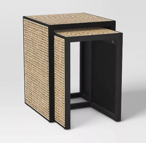 nesting accent table black/natural