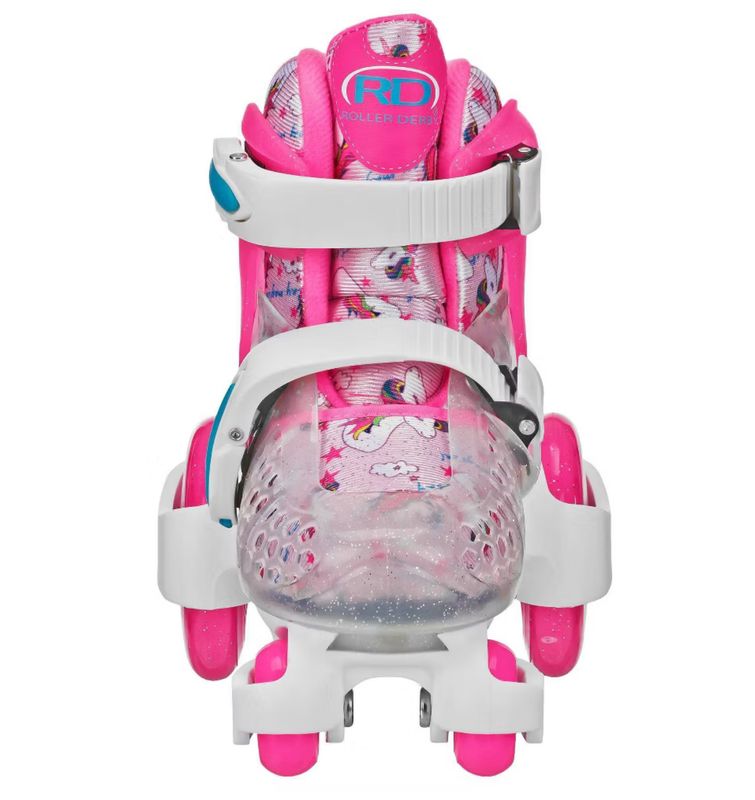 roller derby sport kids unicorn pink/ white MEDIUM adjustable size, padded collar.