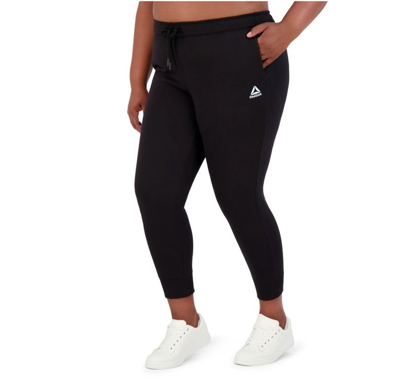reebok core fleece jogger black