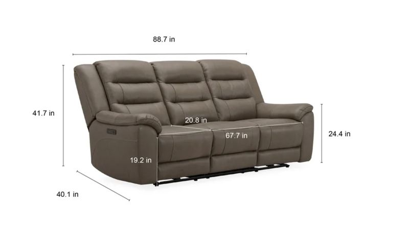 Mason leather power sofa