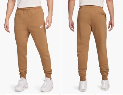 Mens nike club fleece Jogger tan small