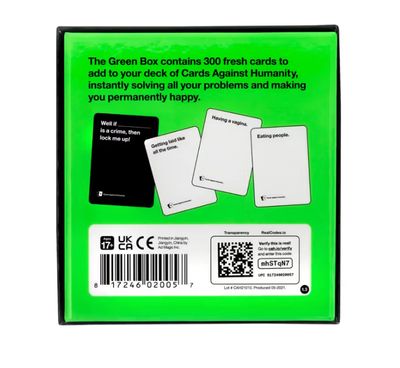 Cards against humanity green box