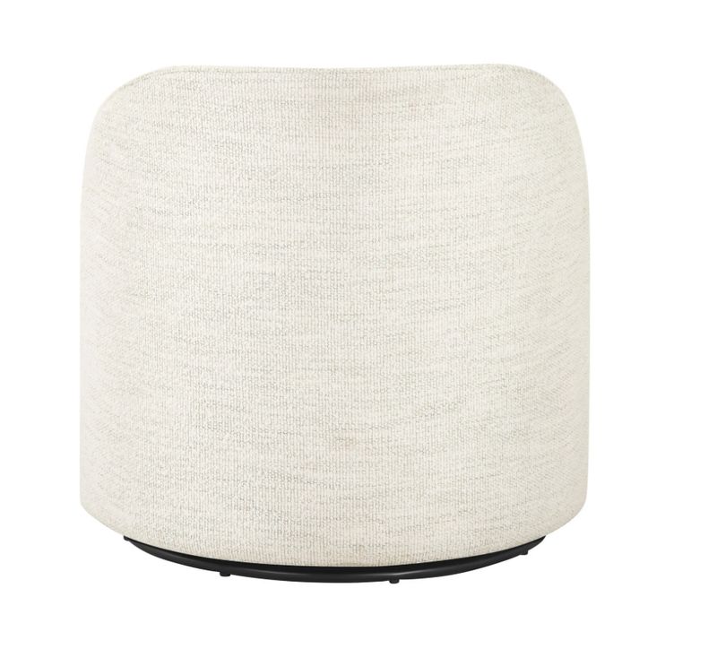 Juliet modern arch swivel accent chair. Cream/Blue